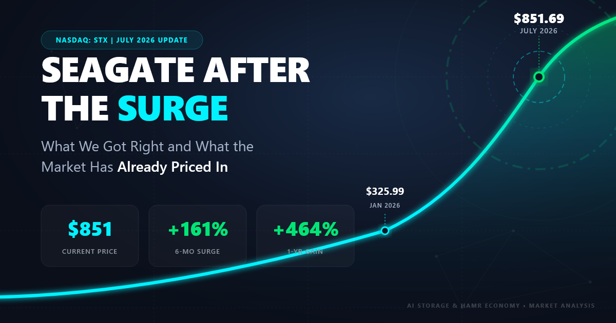 Seagate After the Surge: What We Got Right and What the Market Has Already Priced In